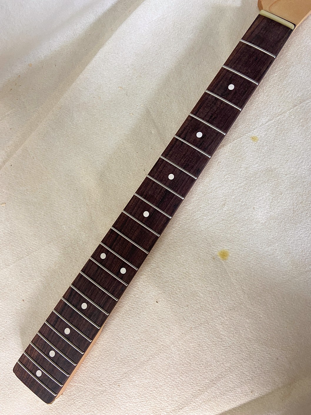 T-Style Replacement Neck / 2 pc. Maple & Indian Rosewood / Danish Oil / Light Relic / Bone Nut (#GIN-4043) - Image 5
