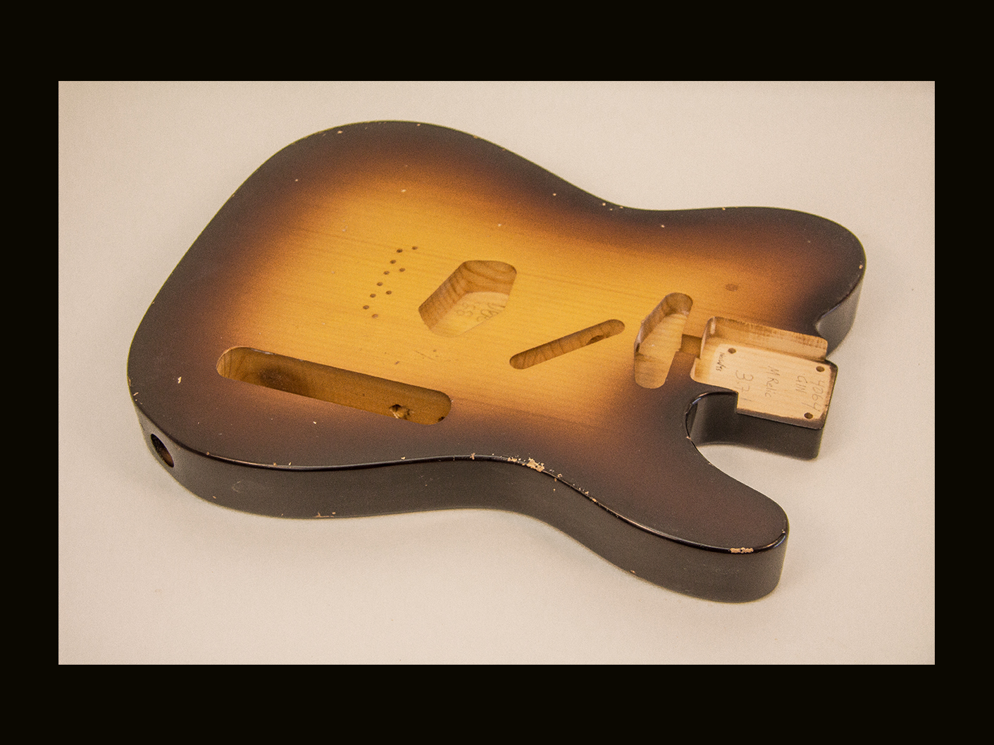 T-Style Body / Pine / 3 lbs. 7 oz. / Nitrocellulose 'Chocolate Burst'/ Med. Relic (#GIN-4064) - Image 2