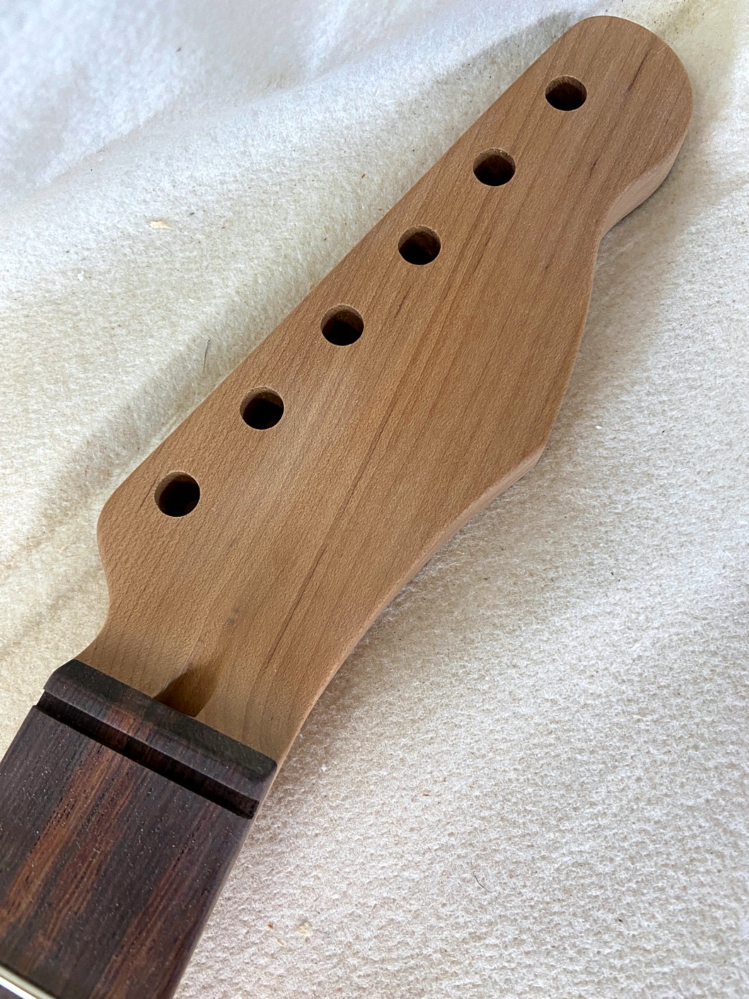 T-Style Replacement Neck / 2 pc. Roasted Maple & Madagascar Rosewood / Classic C (#GIN-4070) - Image 3