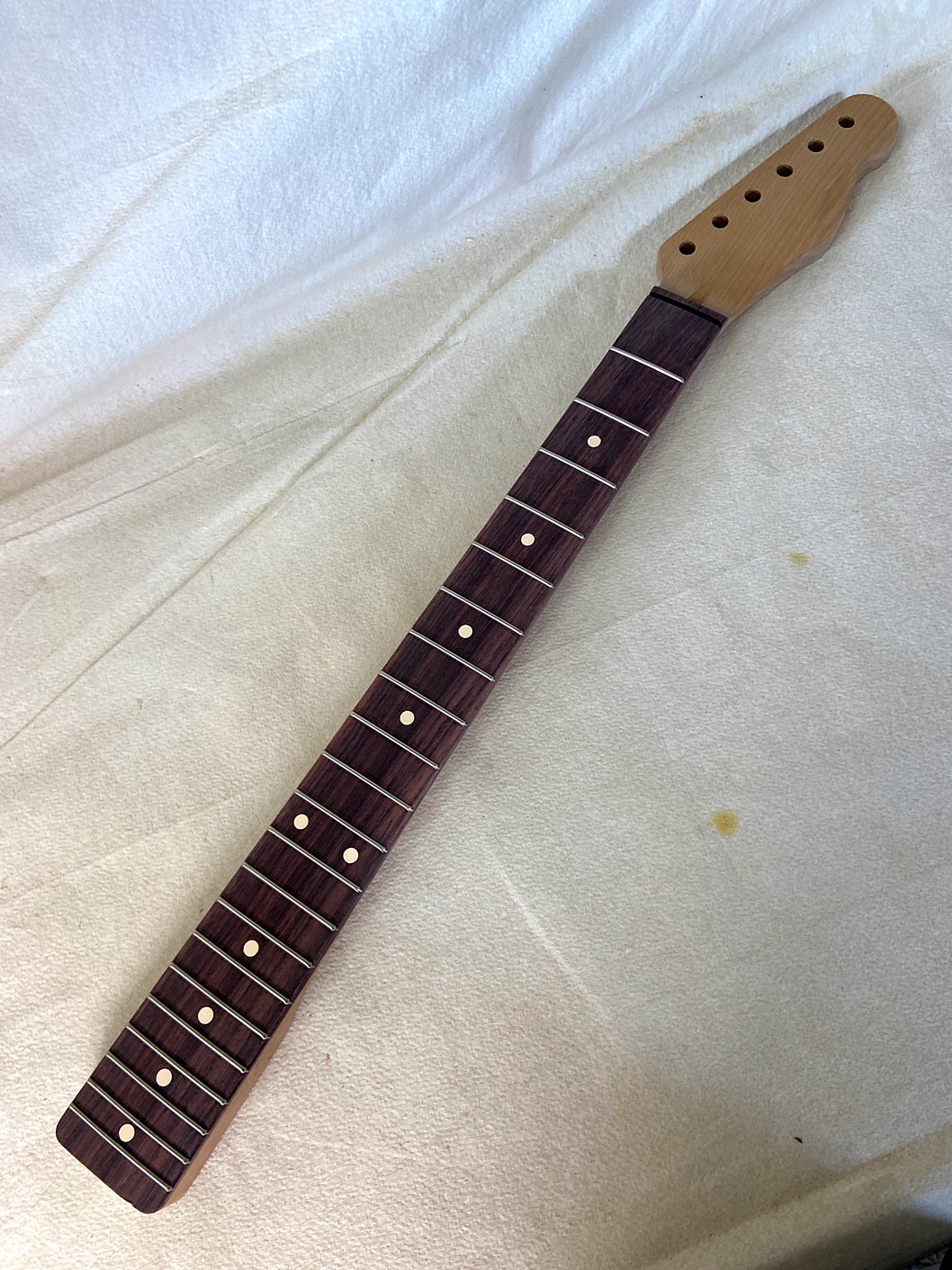 T-Style Replacement Neck / 2 pc. Roasted 1/4 Sawn Maple & Indian Rosewood / Slim C (#GIN-4073) - Image 2