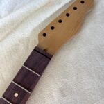 T-Style Replacement Neck / 2 pc. Roasted 1/4 Sawn Maple & Indian Rosewood / Slim C (#GIN-4073)