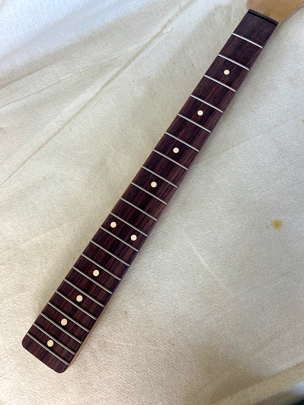 T-Style Replacement Neck / 2 pc. Roasted 1/4 Sawn Maple & Indian Rosewood / Slim C (#GIN-4073) - Image 4