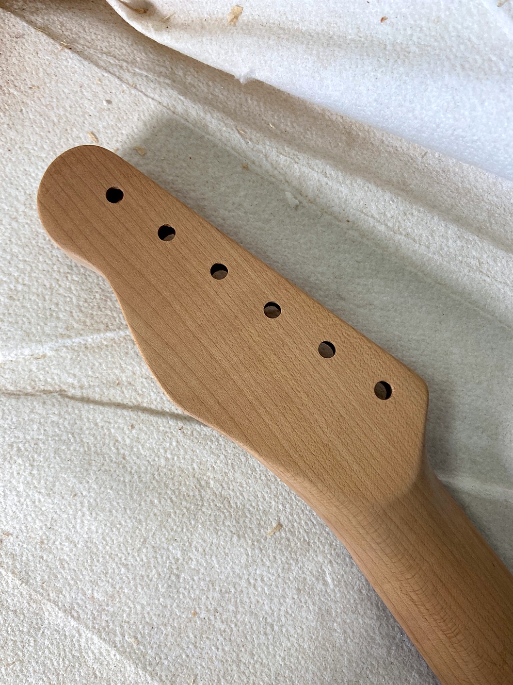 T-Style Replacement Neck / 2 pc. Roasted 1/4 Sawn Maple & Indian Rosewood / Slim C (#GIN-4073) - Image 7