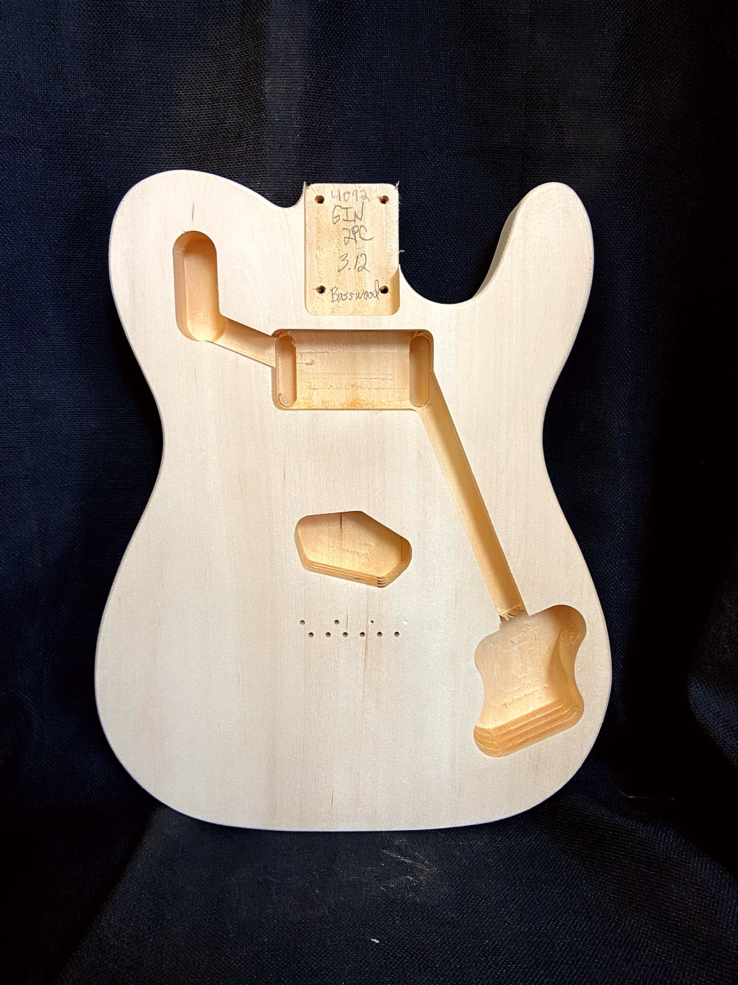 T-Style Custom Body / 2 pc. Basswood / 3 lbs. 12 oz. (#GIN-4092)