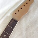 T-Style Replacement Neck / 2 pc. Roasted 1/4 Sawn Maple & Indian Rosewood / Cream Binding / Chunky C (#GIN-4109)
