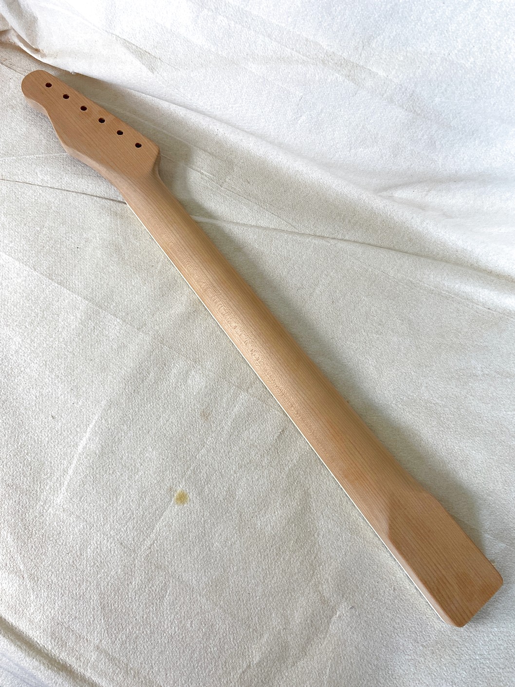 T-Style Replacement Neck / 2 pc. Roasted 1/4 Sawn Maple & Indian Rosewood / Cream Binding / Chunky C (#GIN-4109) - Image 6