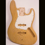 J-Style Bass Body / 1 Piece Swamp Ash / 4 lbs. 2 oz. / Nitrocellulose "Vintage Amber" Satin / 'Closet Clean' w/ Lacquer Checking (#GIN-4116)