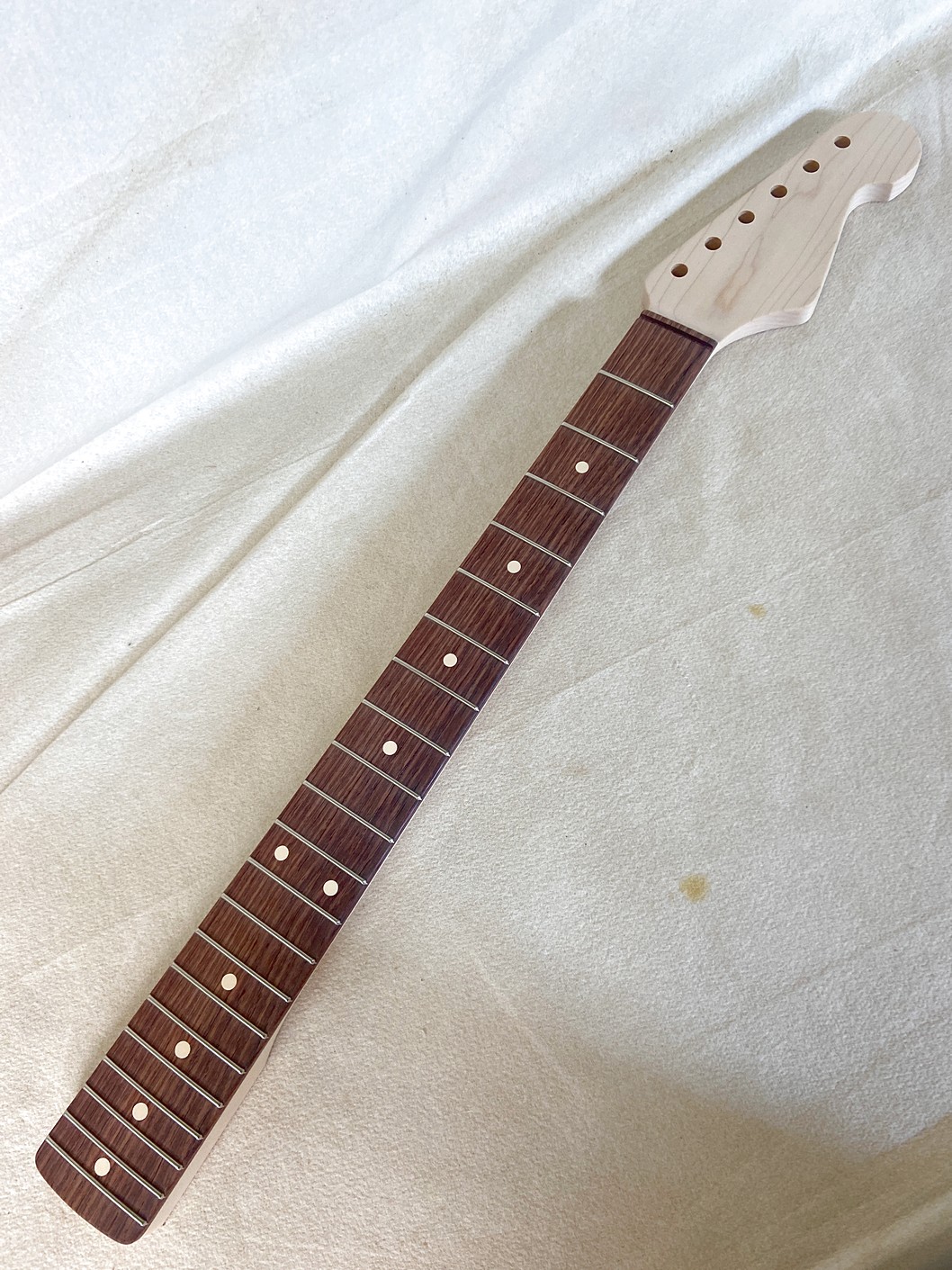 S-Style Replacement Neck / 2 pc. Maple & Madagascar Rosewood / Chunky C (#GIN-4122) - Image 2