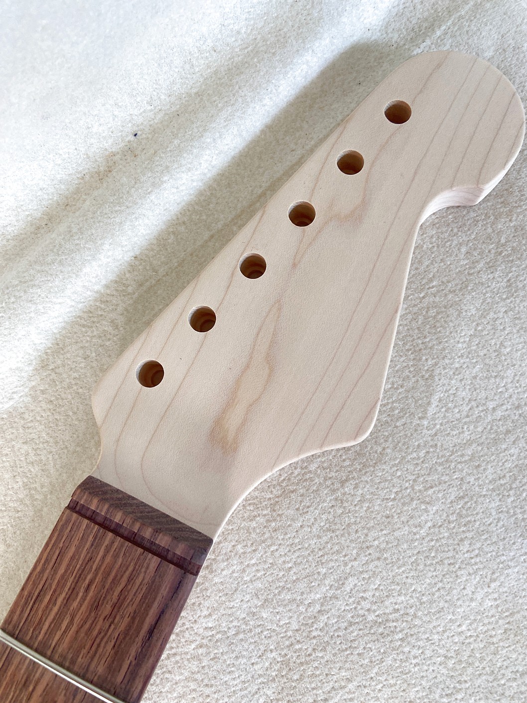 S-Style Replacement Neck / 2 pc. Maple & Madagascar Rosewood / Chunky C (#GIN-4122) - Image 3
