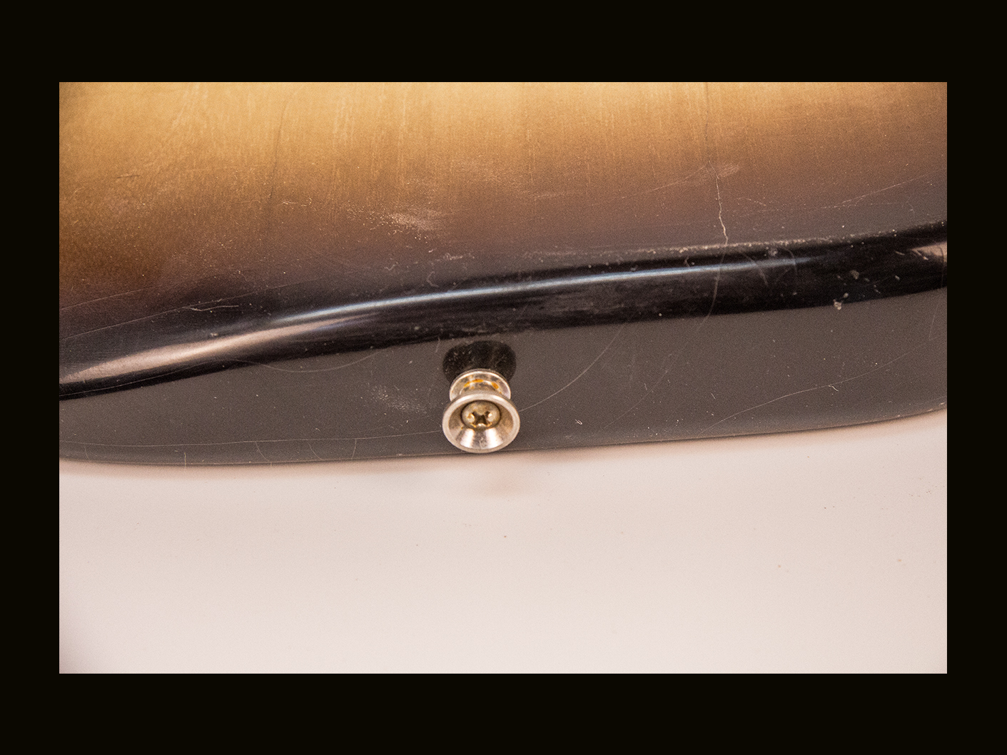 S-Style Body / Paulownia / 2 lbs. 3 oz. / Nitrocellulose 'Chocolate Burst' / Light Relic (#GIN-4136) - Image 8