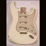 S-Style Body / Ultra Light Swamp Ash / 3 lbs. 5 oz. / Nitrocellulose 'Olympic White' / Med.   Relic (#GIN-4138-B)