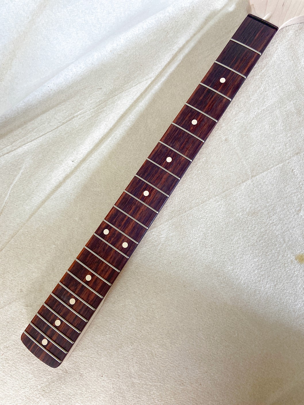 S-Style Replacement Neck / 2 pc. Maple & Indian Rosewood / Chunky C (#GIN-4140) - Image 4