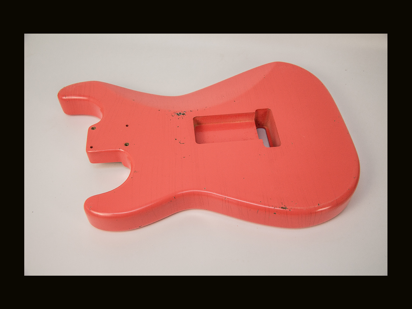 S-Style Body / Alder / 3 lbs. 14 oz. / Nitrocellulose 'Tahitian Coral'/ Med.-Light Relic (#GIN-4141) - Image 6
