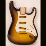 S-Style Body / Ultra Light Alder / 3 lbs. 12 oz. / Nitrocellulose 'Chocolate Burst' / Light Relic (#GIN-4149)